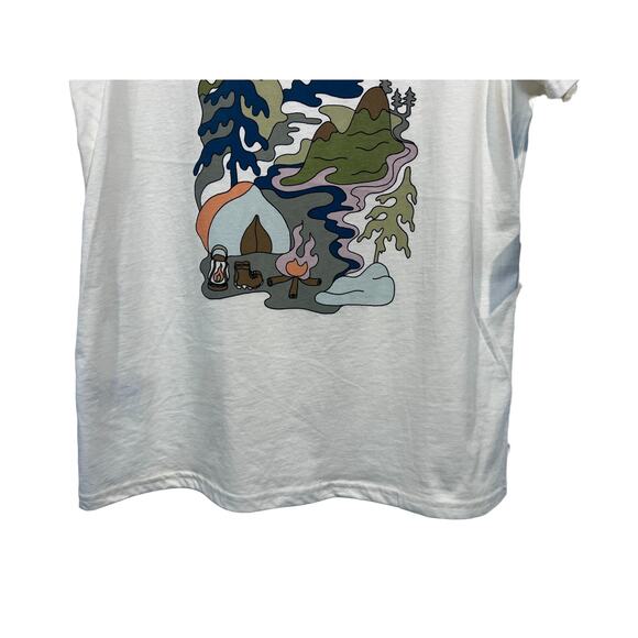 Eddie Bauer Top Womens Size Medium Mountain Camping Outdoor Print T-Shirt NEW - Picture 5 of 12